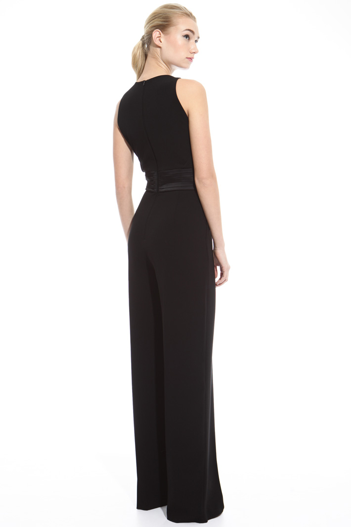 Tuta lunga in cady e satin Intrend Tuta lunga in cady e satin Intrend
