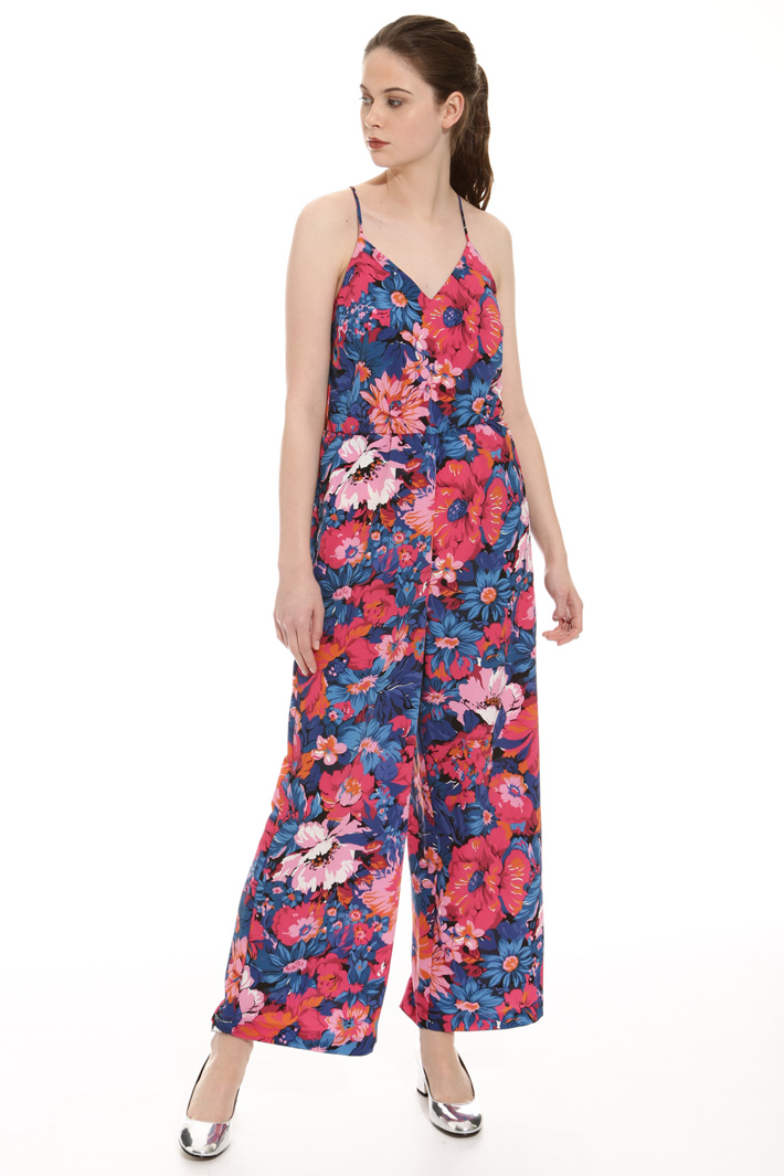 Tuta cropped in crepe stampata Intrend Tuta cropped in crepe stampata Intrend
