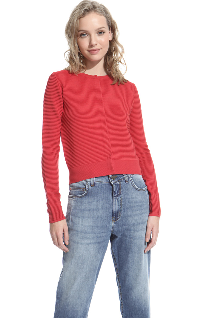 Cardigan in viscosa ottoman Intrend Cardigan in viscosa ottoman Intrend
