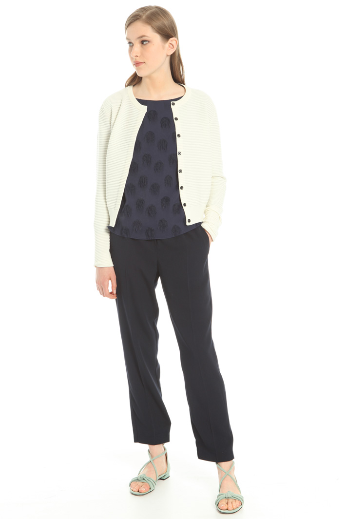 Viscose ribbed cardigan Intrend Viscose ribbed cardigan Intrend