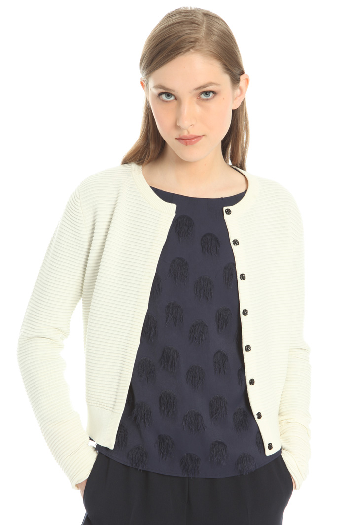 Viscose ribbed cardigan Intrend Viscose ribbed cardigan Intrend