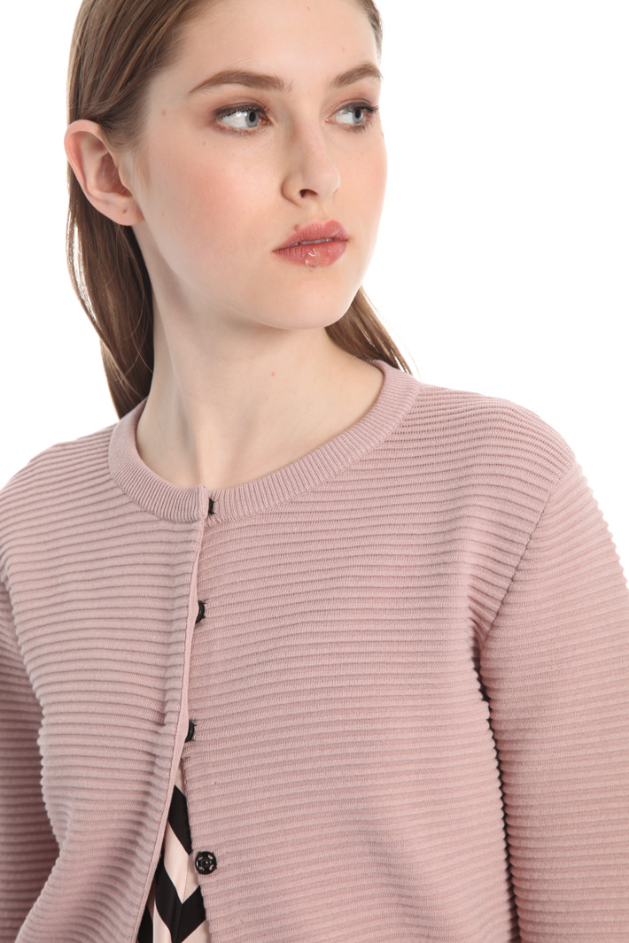 Viscose ribbed cardigan Intrend Viscose ribbed cardigan Intrend