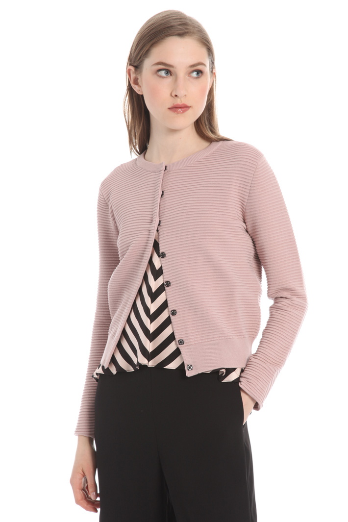 Viscose ribbed cardigan Intrend Viscose ribbed cardigan Intrend