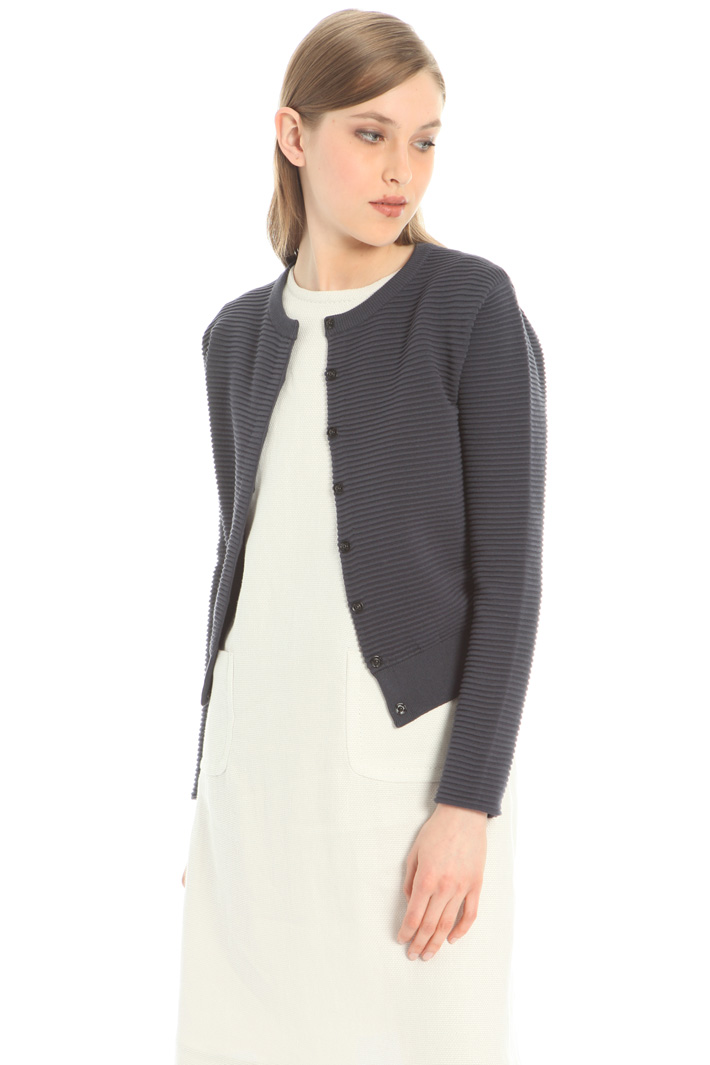 Viscose ribbed cardigan Intrend Viscose ribbed cardigan Intrend