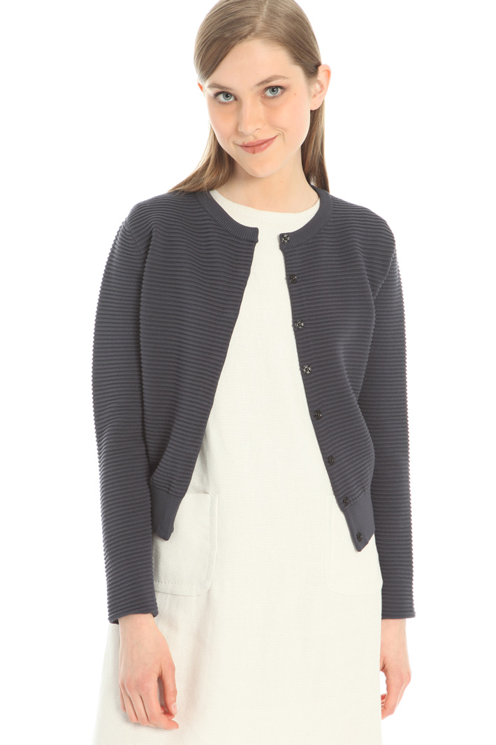 Viscose ribbed cardigan Intrend Viscose ribbed cardigan Intrend