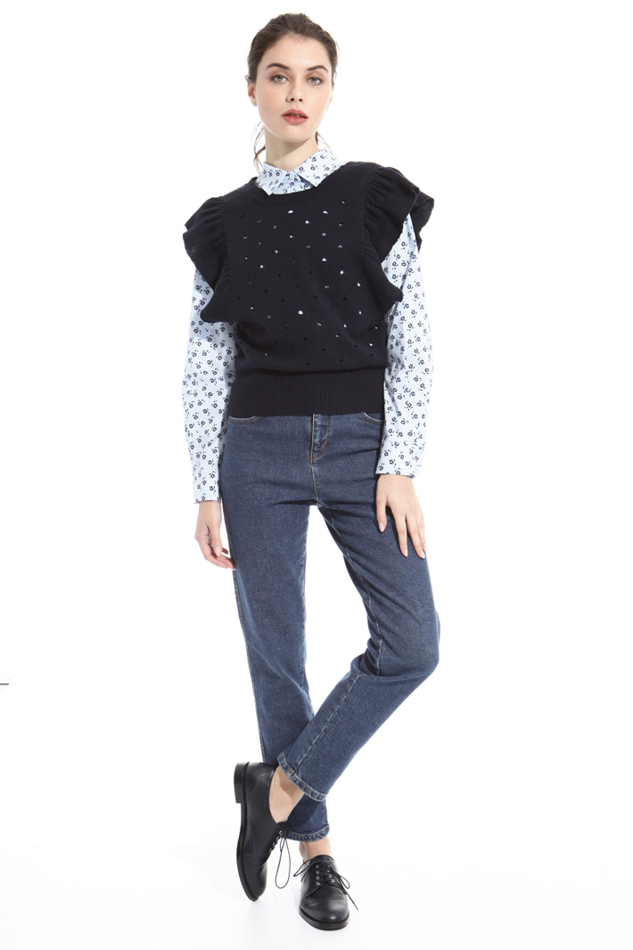 Gilet traforato in lana Intrend Gilet traforato in lana Intrend
