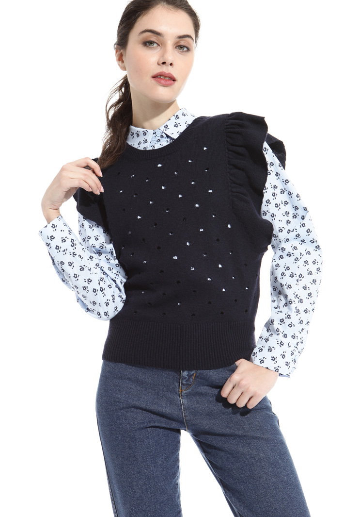 Gilet traforato in lana Intrend Gilet traforato in lana Intrend