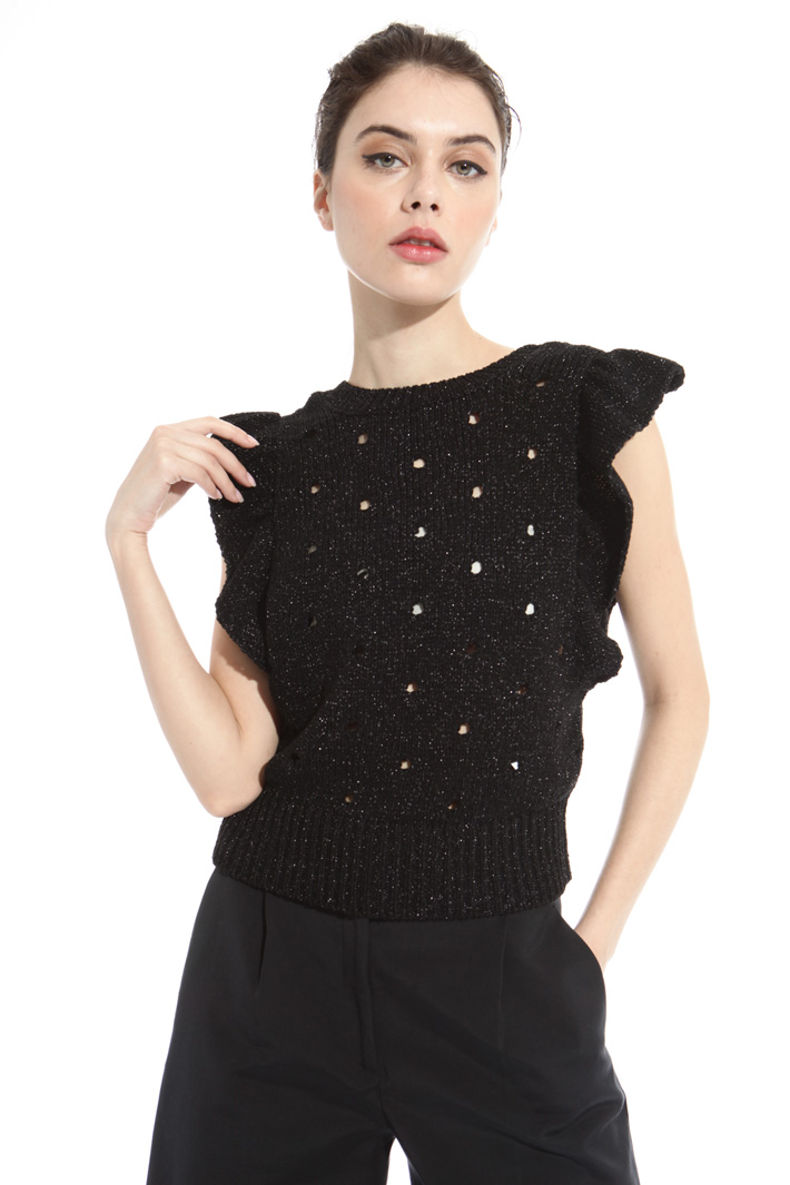 Knitted lurex gilet Intrend Knitted lurex gilet Intrend