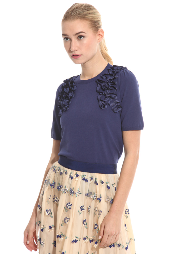 Maglia con ricamo gros grain Intrend Maglia con ricamo gros grain Intrend