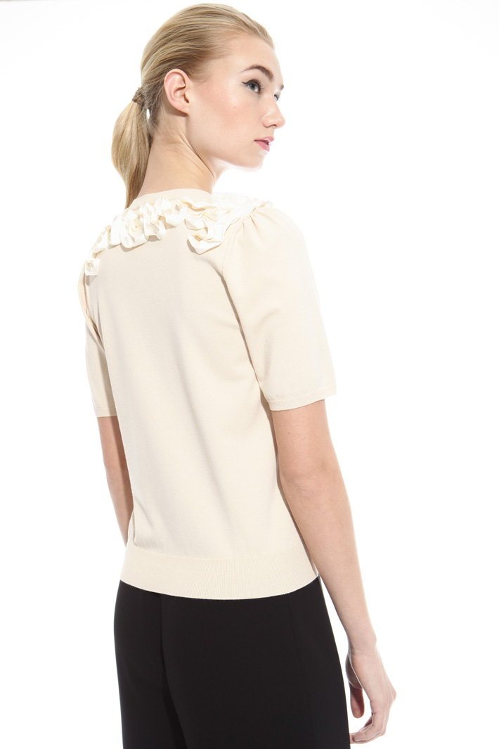 Maglia con ricamo gros grain Intrend Maglia con ricamo gros grain Intrend