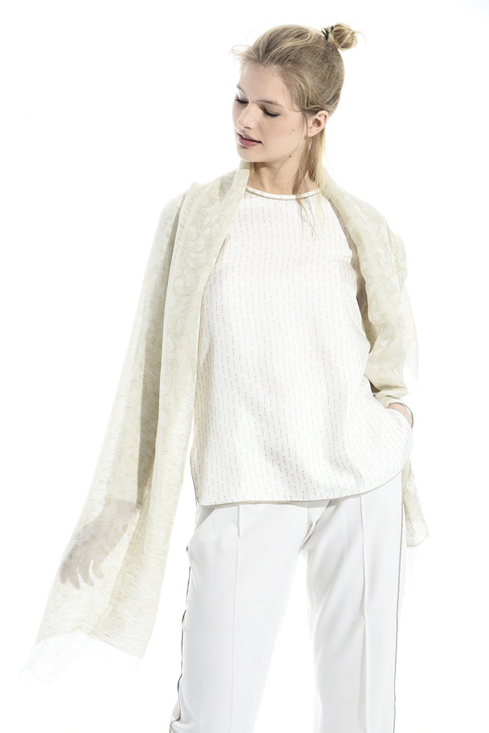 Sciarpa jacquard in misto lino Intrend Sciarpa jacquard in misto lino Intrend