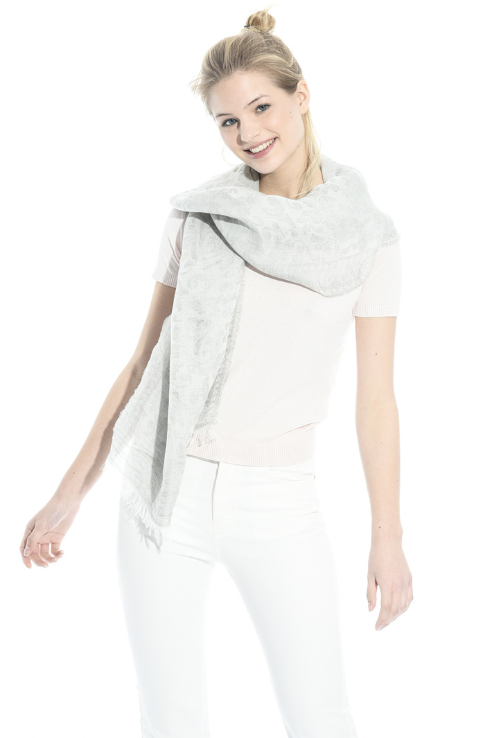 Linen blend jacquard scarf Intrend Linen blend jacquard scarf Intrend