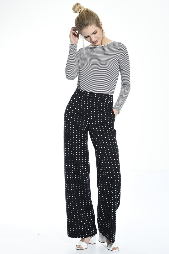 Pantalone in jersey jacquard Intrend Pantalone in jersey jacquard Intrend