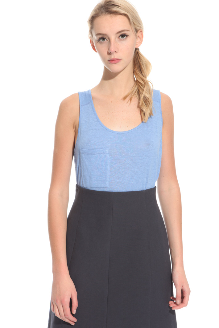 Linen blend tank top Intrend Linen blend tank top Intrend