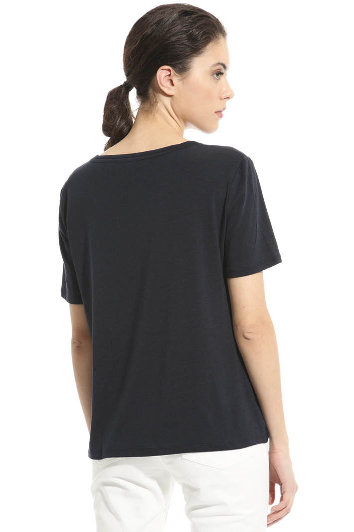 Jersey and crepe T-shirt Intrend Jersey and crepe T-shirt Intrend
