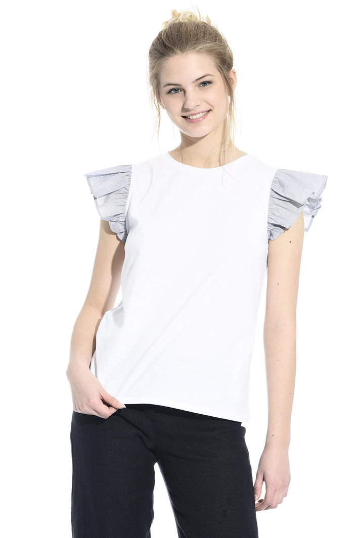 Frill cap sleeve top Intrend Frill cap sleeve top Intrend
