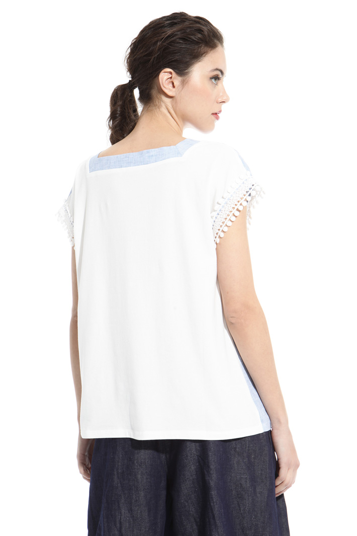 Linen and jersey top Intrend Linen and jersey top Intrend