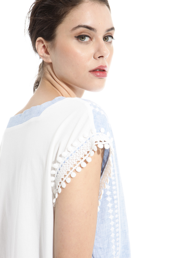 Linen and jersey top Intrend Linen and jersey top Intrend