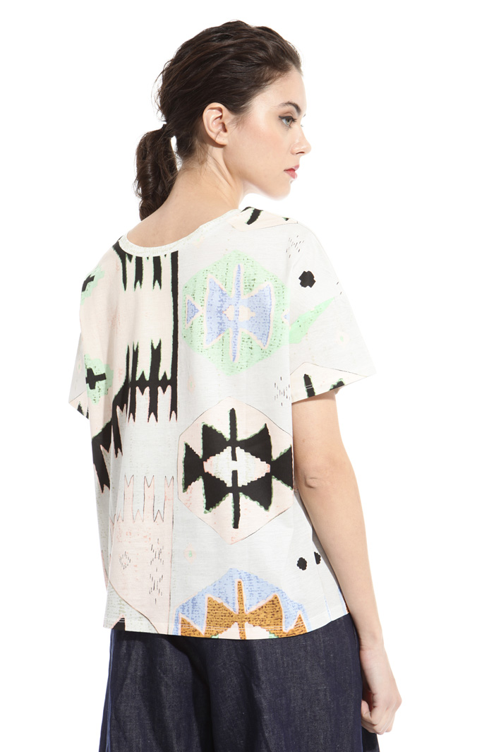 Printed boxy T-shirt Intrend Printed boxy T-shirt Intrend