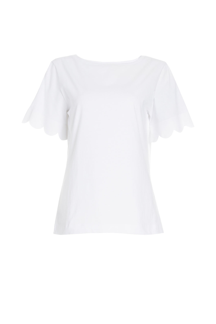 Scalloped hem T-shirt Intrend Scalloped hem T-shirt Intrend