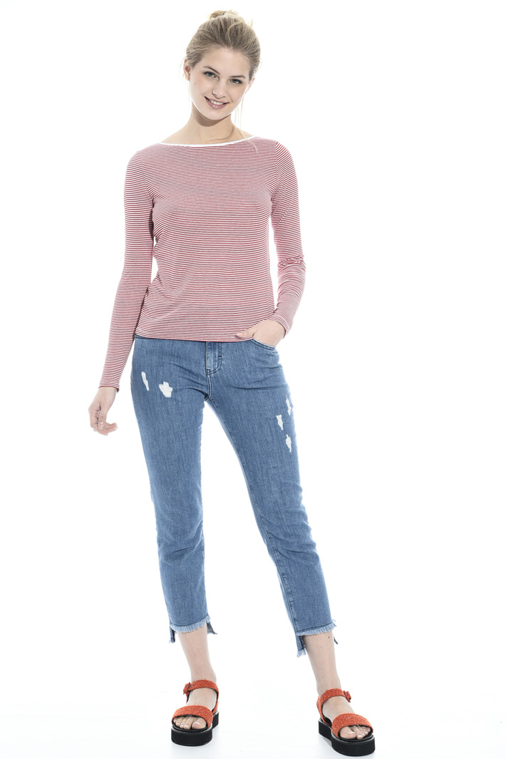 Striped jersey T-shirt Intrend Striped jersey T-shirt Intrend