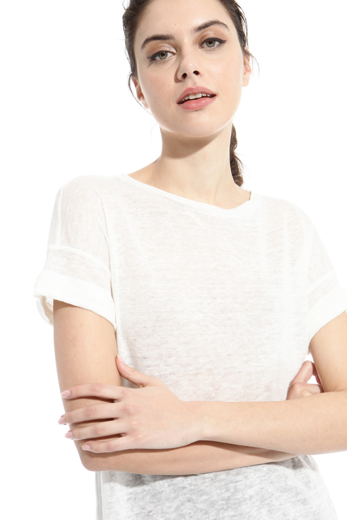 Linen jersey T-shirt Intrend Linen jersey T-shirt Intrend