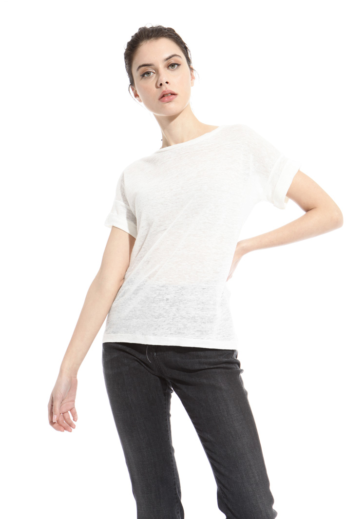 Linen jersey T-shirt Intrend Linen jersey T-shirt Intrend