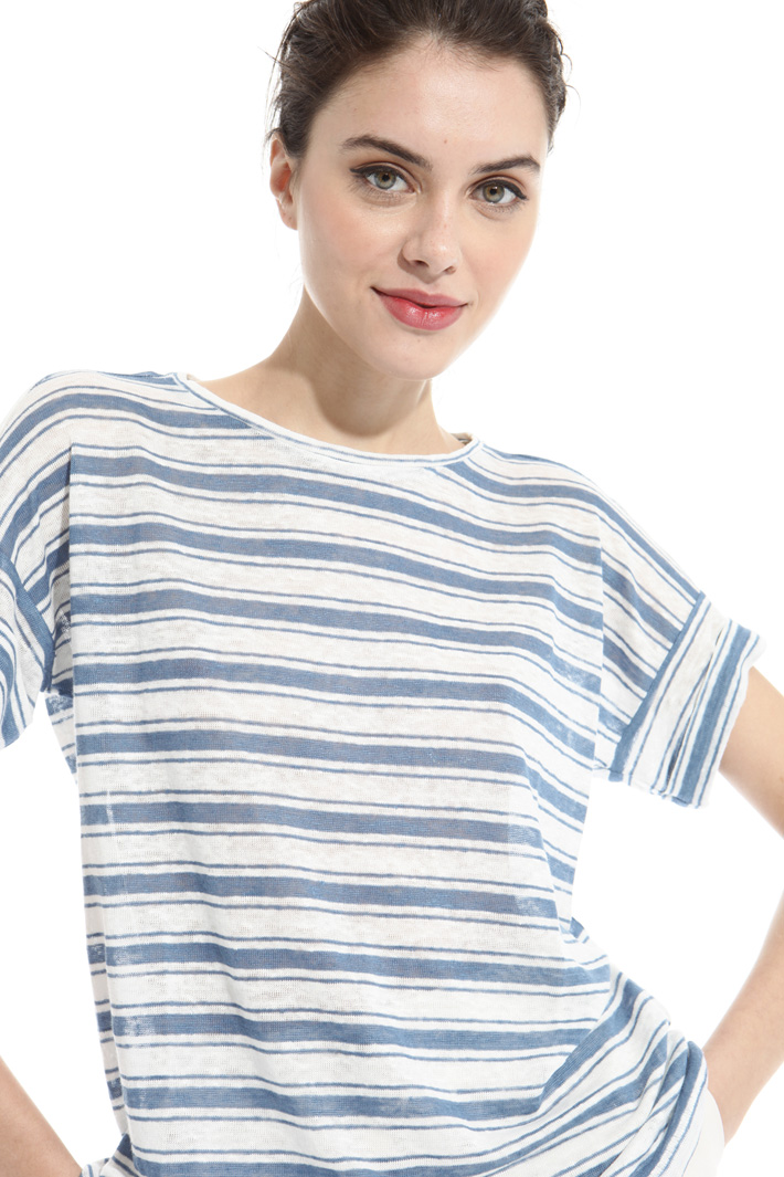 Linen jersey T-shirt Intrend Linen jersey T-shirt Intrend