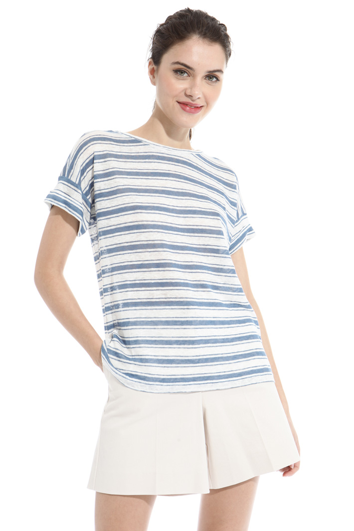 Linen jersey T-shirt Intrend Linen jersey T-shirt Intrend
