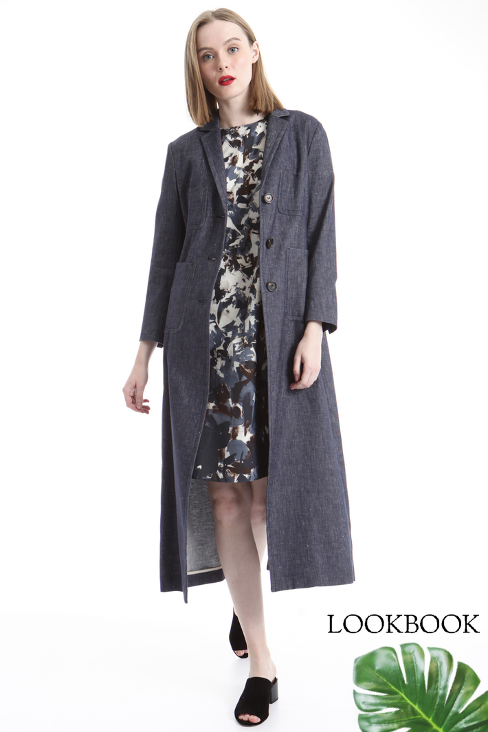 Denim-effect topcoat Intrend Denim-effect topcoat Intrend