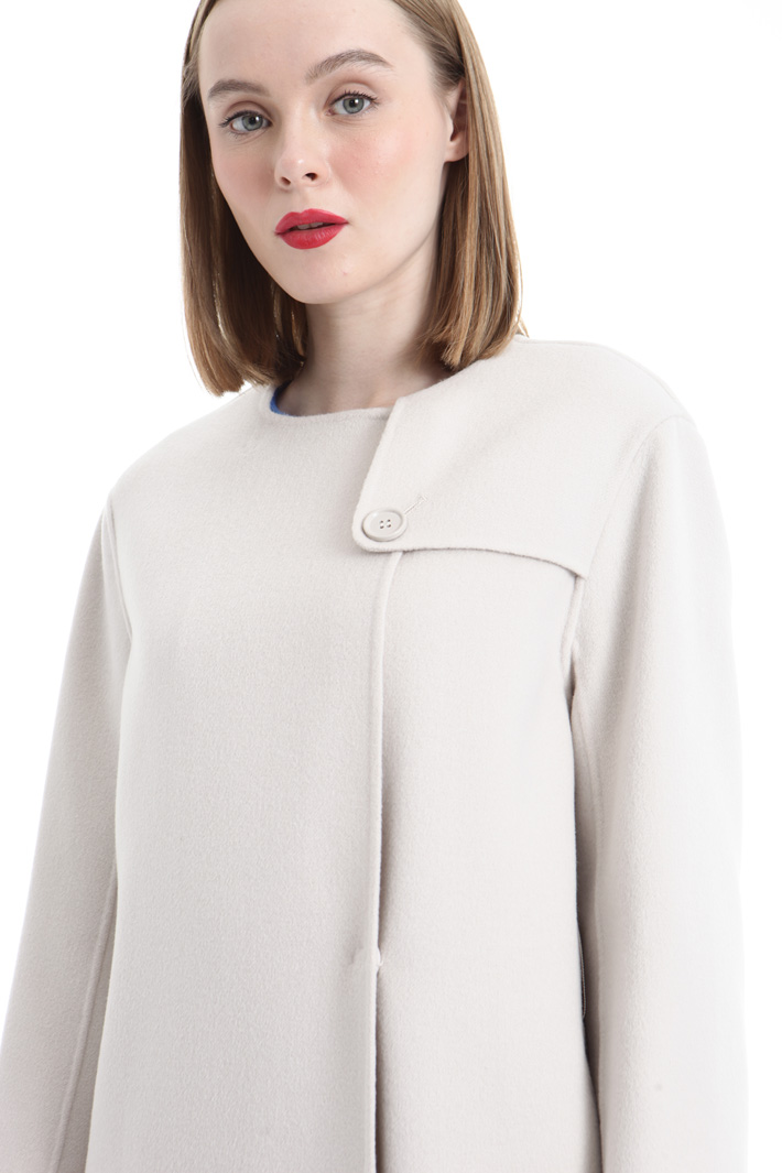 Coat with closing flap Diffusione Tessile Coat with closing flap Diffusione Tessile