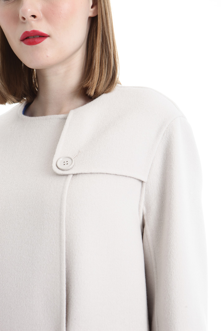 Coat with closing flap Diffusione Tessile Coat with closing flap Diffusione Tessile