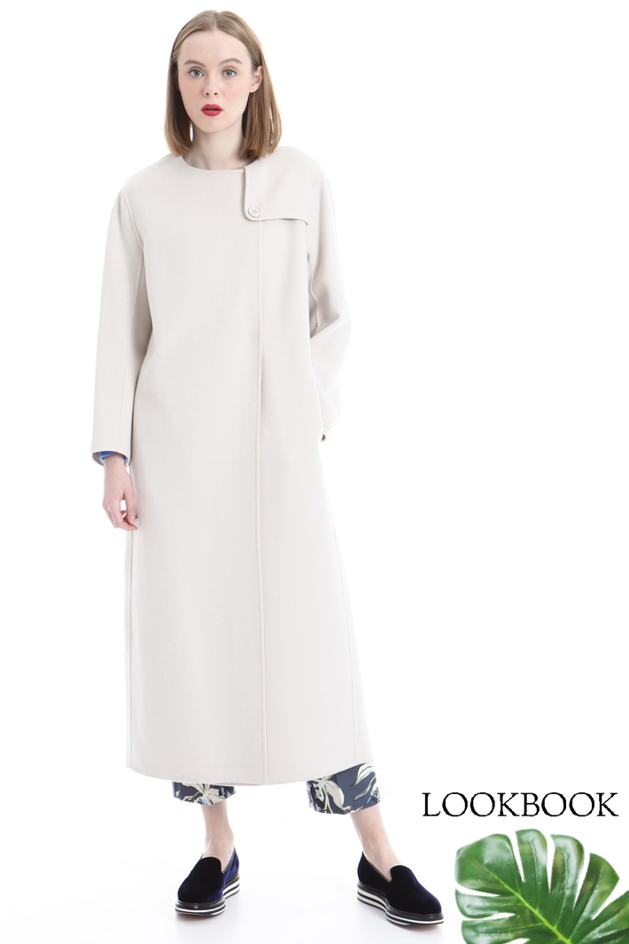 Coat with closing flap Diffusione Tessile Coat with closing flap Diffusione Tessile