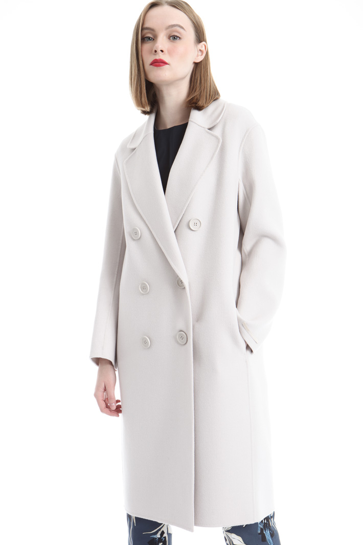 Double-breasted coat in wool Diffusione Tessile Double-breasted coat in wool Diffusione Tessile
