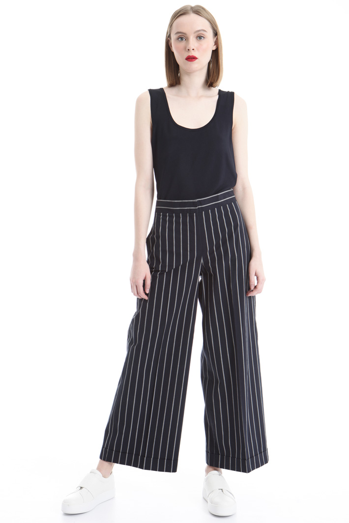 Pantalone in tela di cotone Intrend Pantalone in tela di cotone Intrend