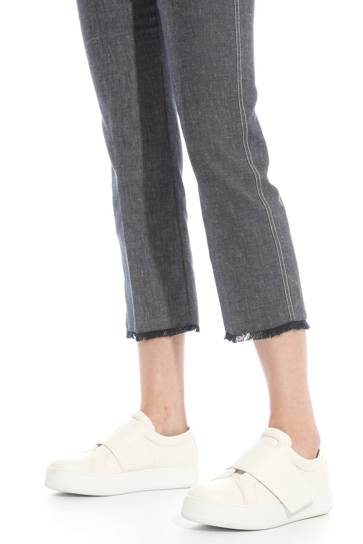 Pantaloni flare effetto denim Intrend Pantaloni flare effetto denim Intrend