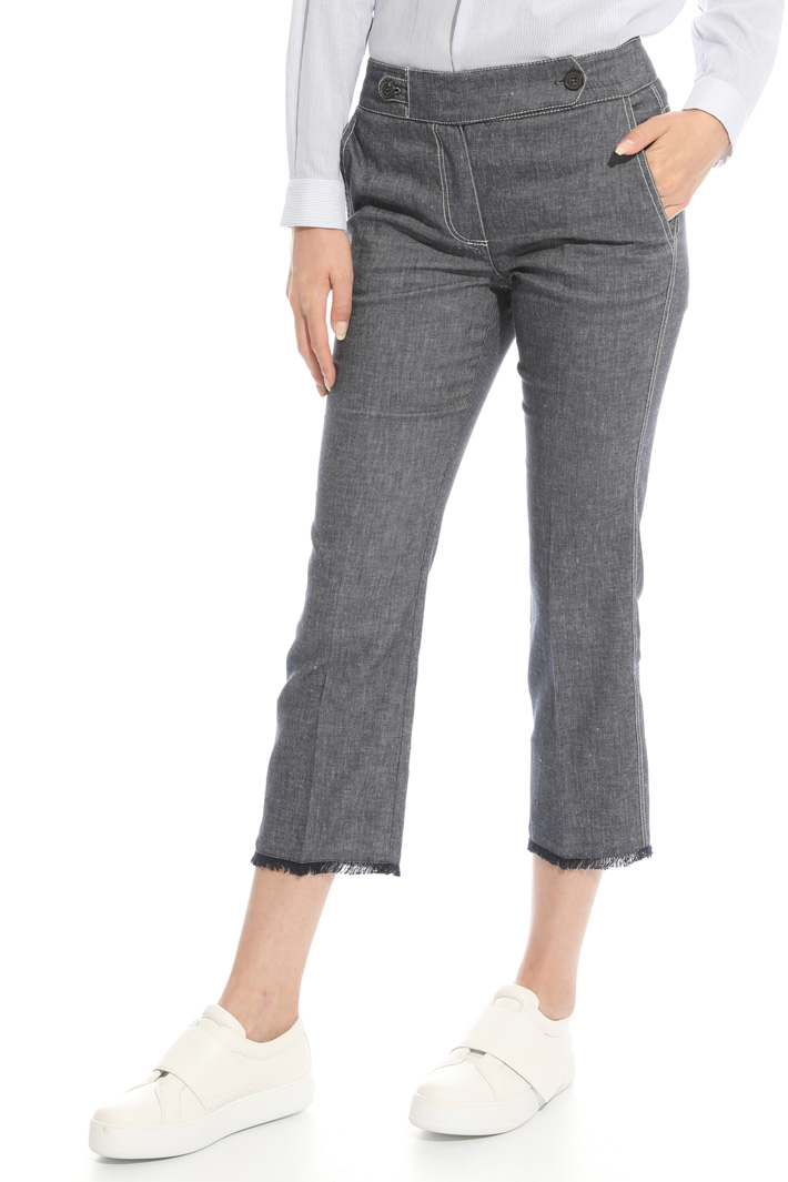 Pantaloni flare effetto denim Intrend Pantaloni flare effetto denim Intrend