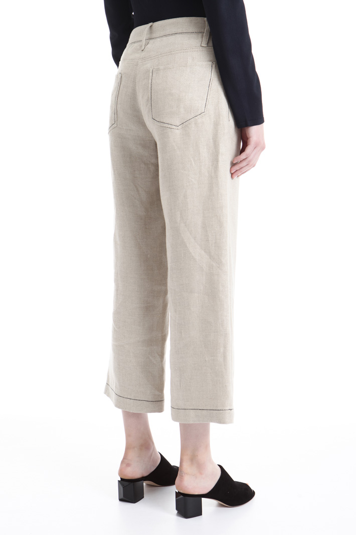Pantalone in stuoia di lino Intrend Pantalone in stuoia di lino Intrend