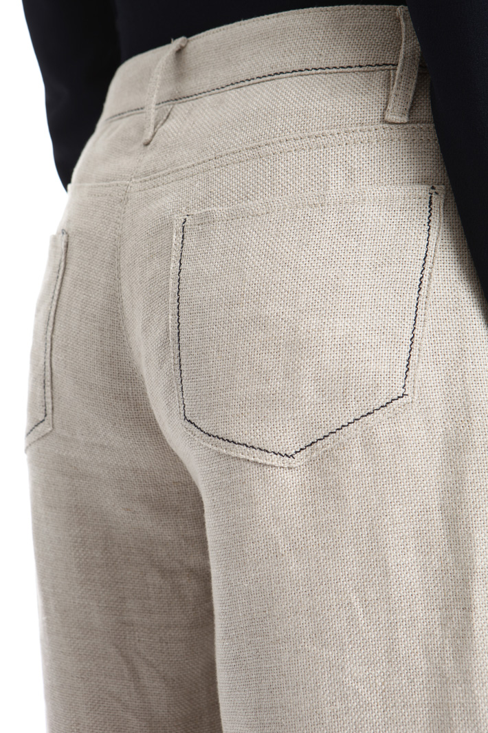 Pantalone in stuoia di lino Intrend Pantalone in stuoia di lino Intrend