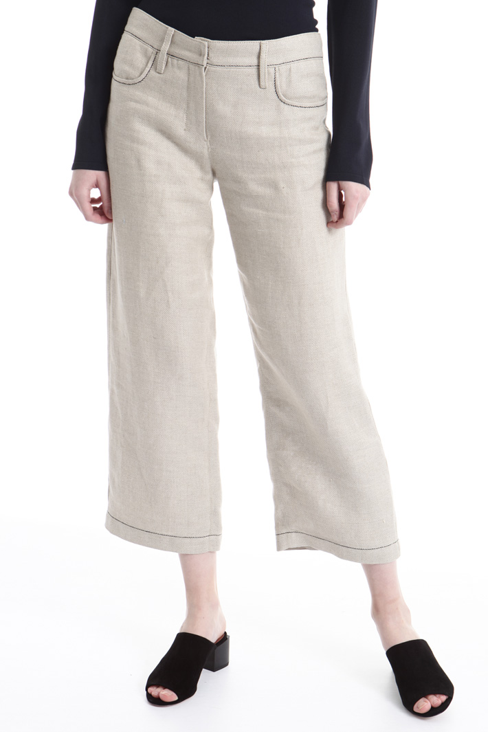 Pantalone in stuoia di lino Intrend Pantalone in stuoia di lino Intrend