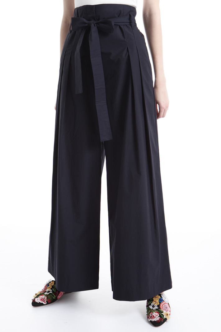 Pantalone palazzo in popeline Intrend Pantalone palazzo in popeline Intrend