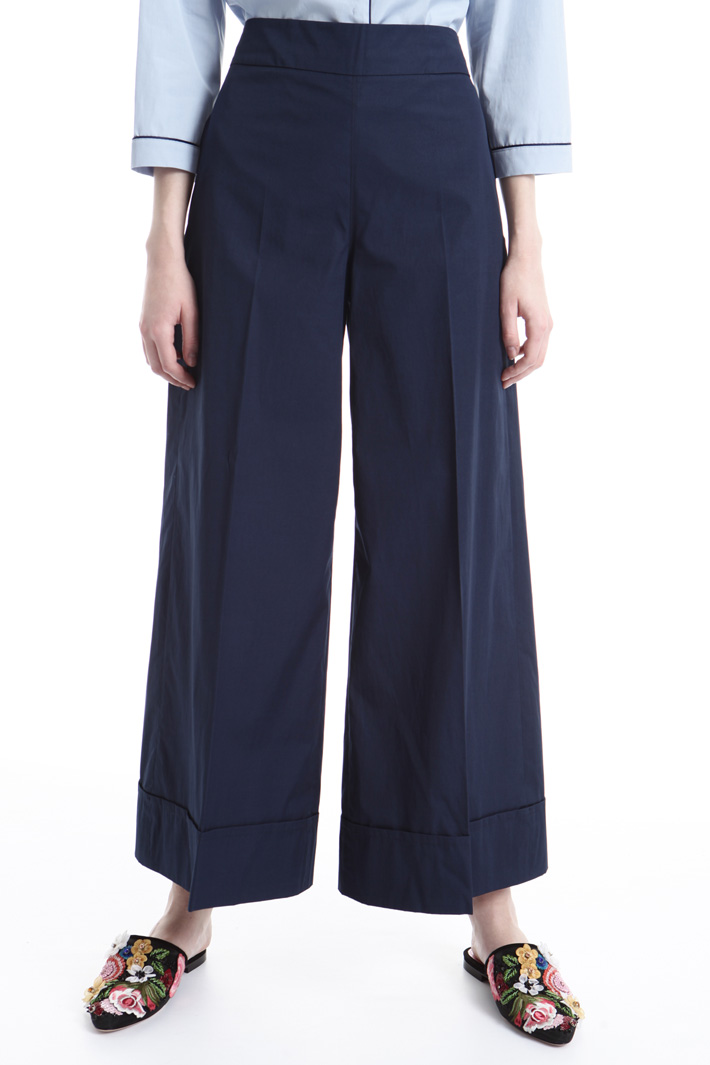 Pantaloni a palazzo in cotone Intrend Pantaloni a palazzo in cotone Intrend