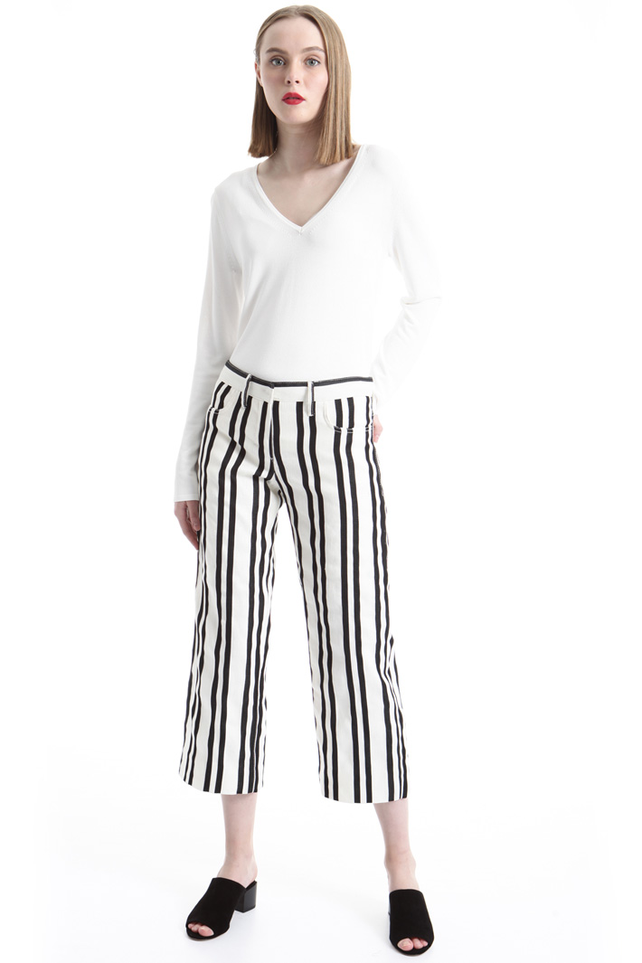 Pantalone in misto lino rigato Intrend Pantalone in misto lino rigato Intrend