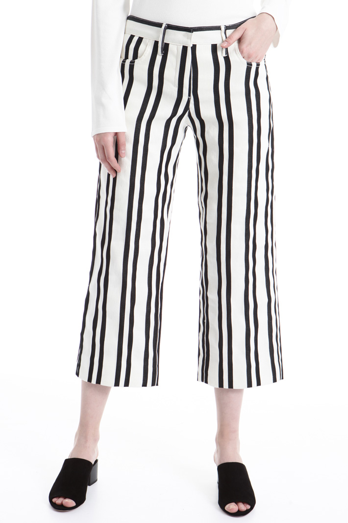 Pantalone in misto lino rigato Intrend Pantalone in misto lino rigato Intrend