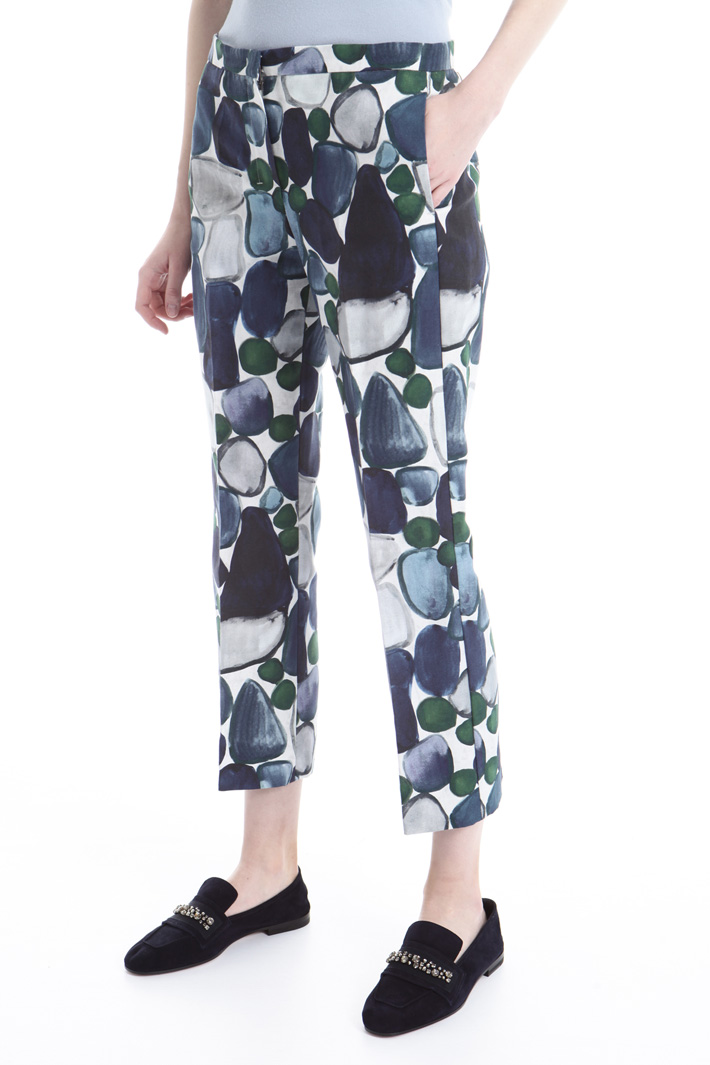 Pantalone in stuoia stampata Intrend Pantalone in stuoia stampata Intrend