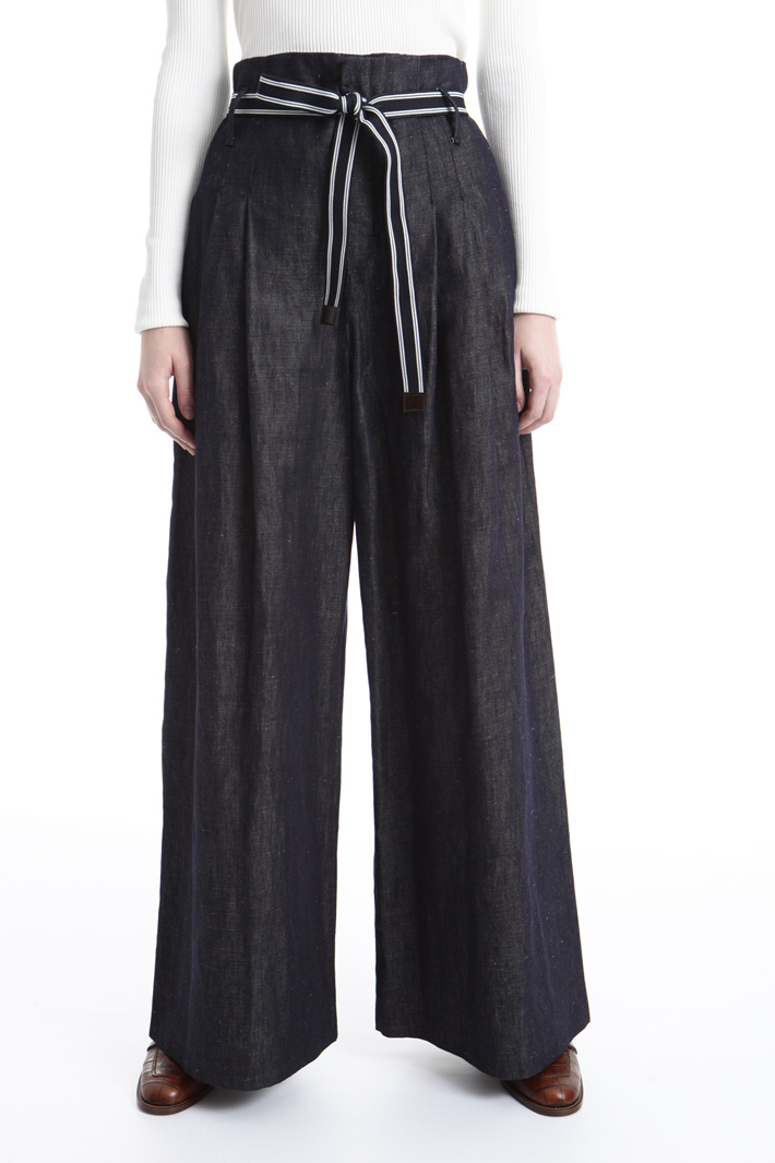 Pantalone effetto denim Intrend Pantalone effetto denim Intrend
