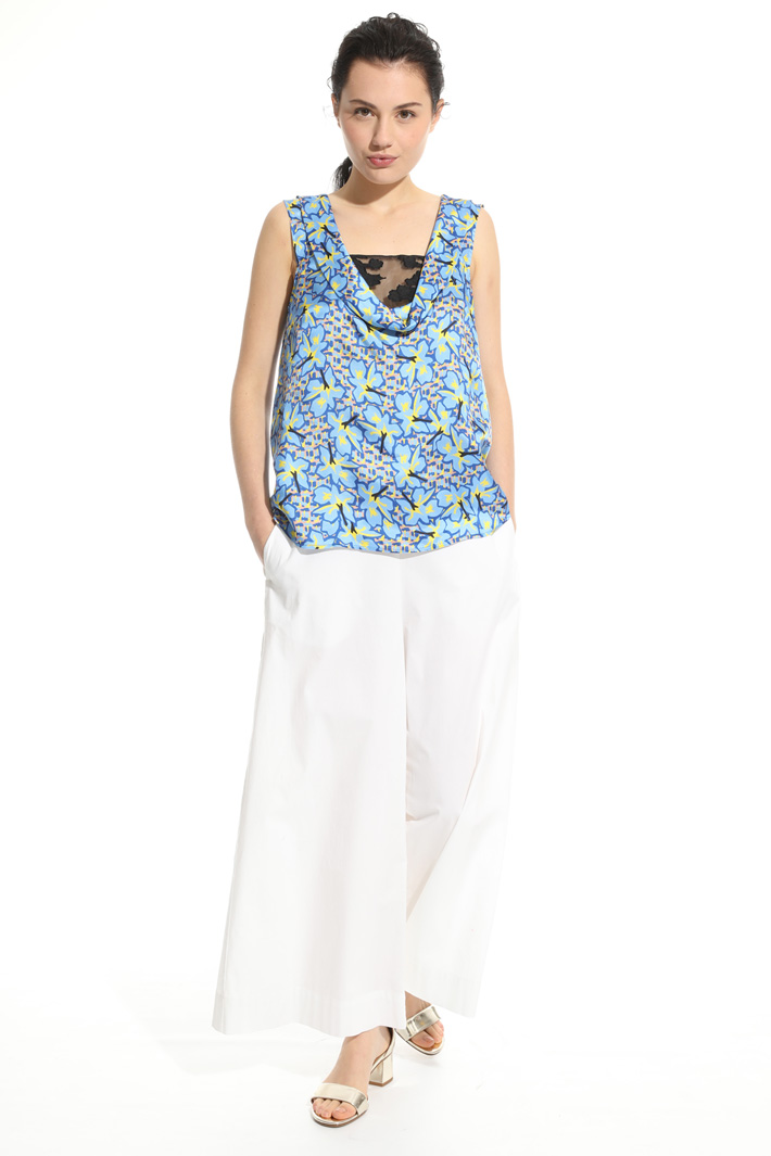 Top in twill fluido di viscosa Intrend Top in twill fluido di viscosa Intrend