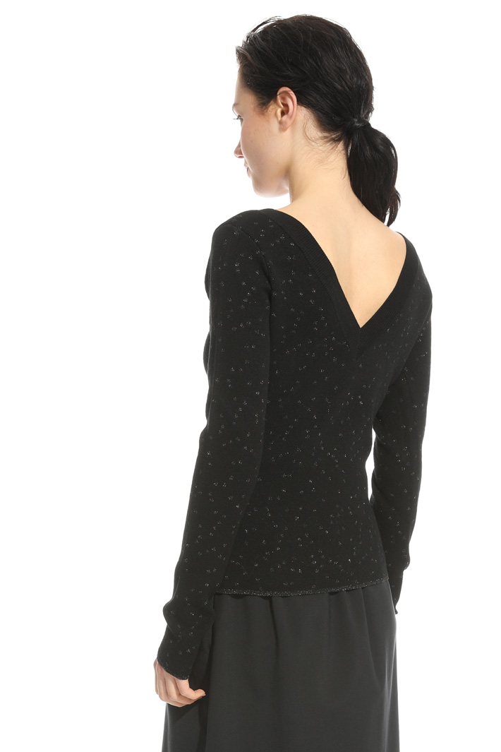 Maglia jacquard con scollo a V Intrend Maglia jacquard con scollo a V Intrend