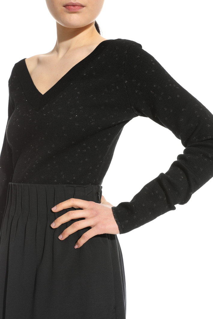 Maglia jacquard con scollo a V Intrend Maglia jacquard con scollo a V Intrend