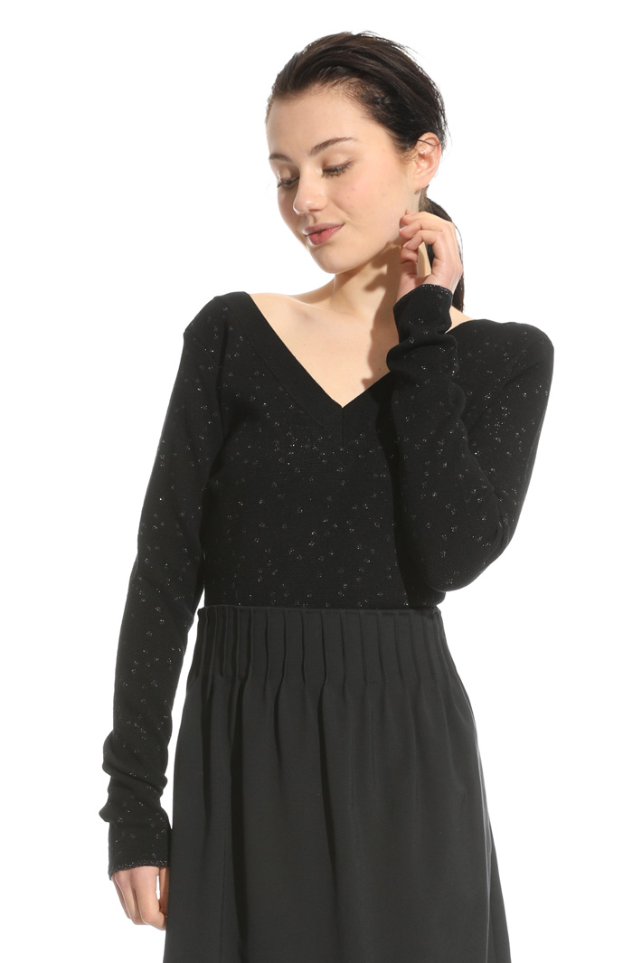 Maglia jacquard con scollo a V Intrend Maglia jacquard con scollo a V Intrend